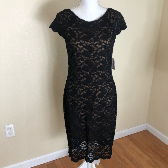Dress Barn Dresses & Skirts - DRESS BARN Black and Nude Lace Dress